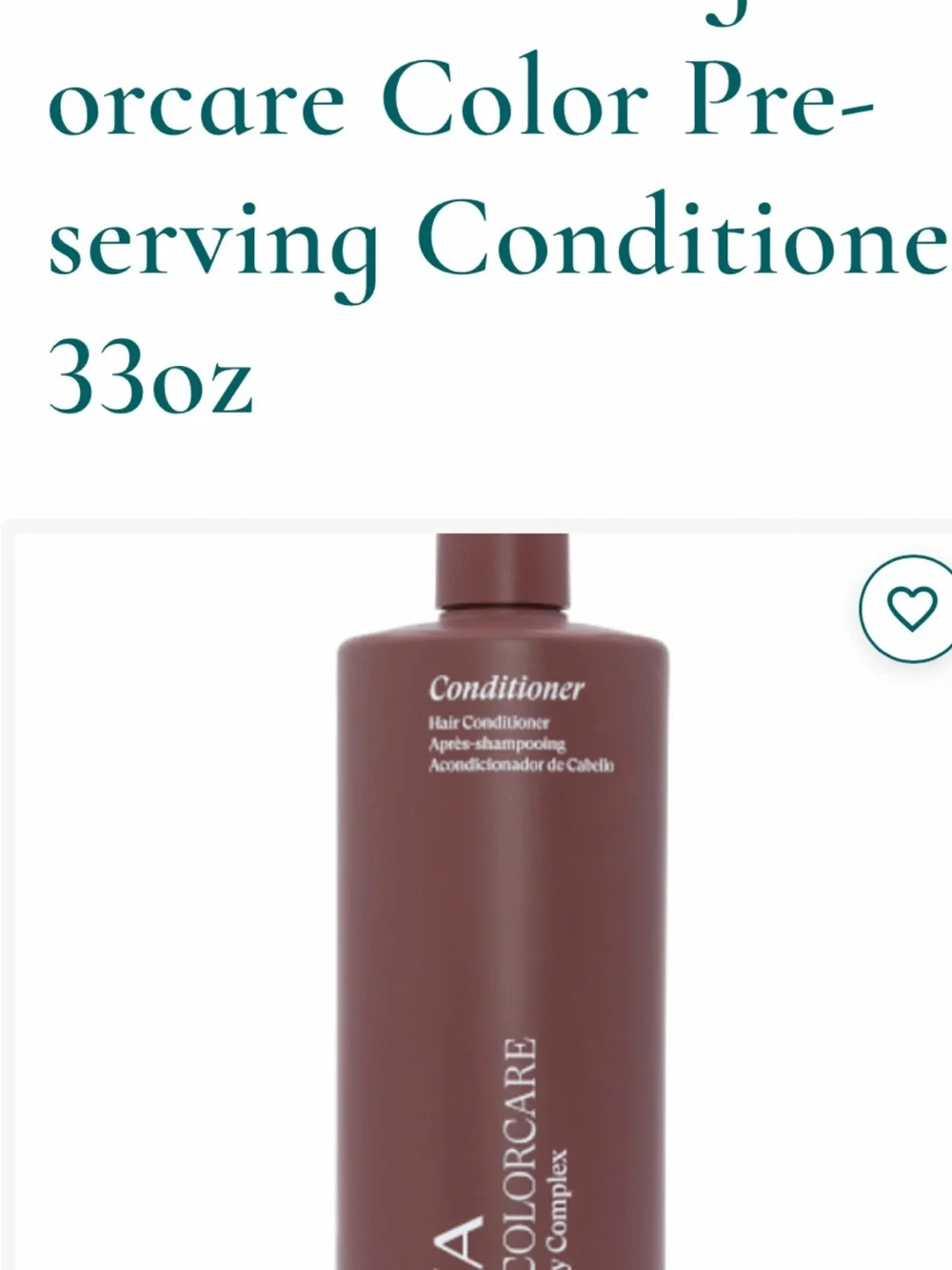 Colorcare Hair Conditioner — Brown Nourishing Formula
